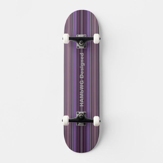 HAMbyWG Skateboard - Plum Purple Stripes (Recto)