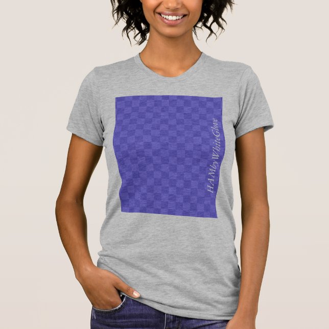 HAMbyWG - T-shirt femme - Lavender checker (Devant)