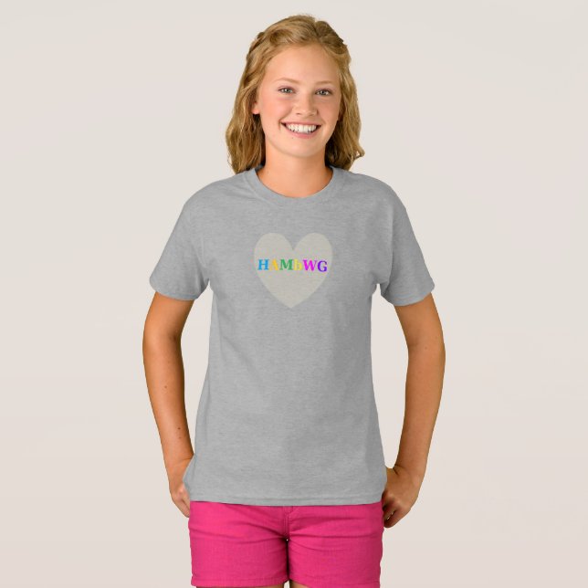 HAMbyWG - T-Shirts - Cœur avec logo - Bleu (Devant entier)