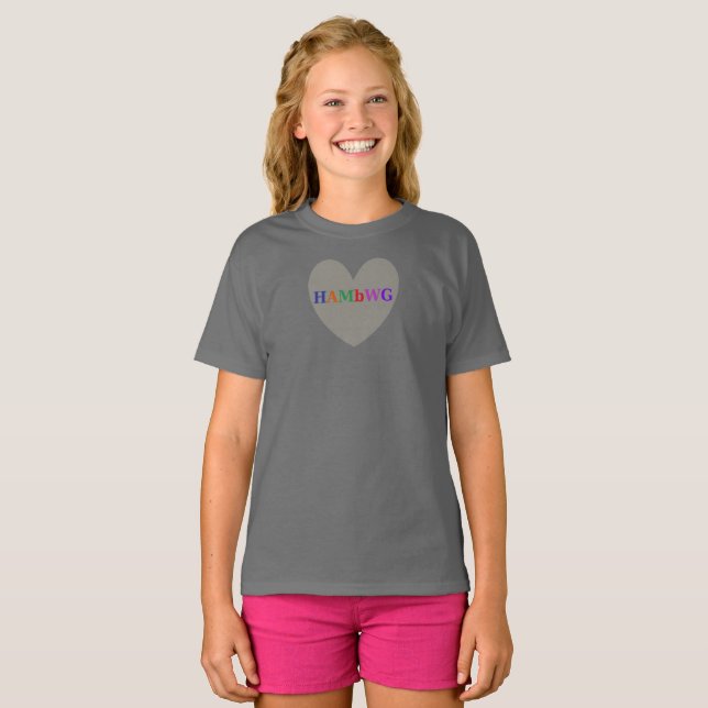 HAMbyWG - T-Shirts - Cœur avec logo - Gris (Devant entier)