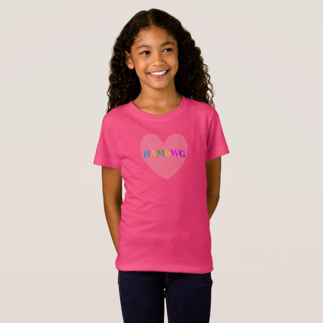 HAMbyWG - T-shirts - Coeur avec logo - rose (Devant entier)