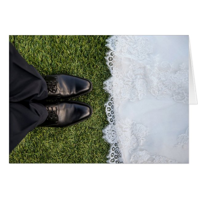 HAMbyWhiteGlove - Carte - Pieds de mariée et de ch (Devant horizontal)
