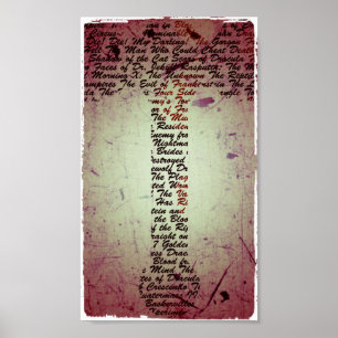 Hammer Films Hammer Poster est rouge, noir, Sepia