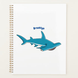 Hammerhead shark cartoon illustration