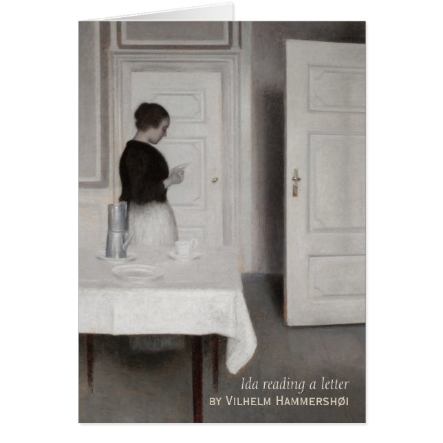 Hammershøi Ida lit une lettre CC0696 Card (Devant)
