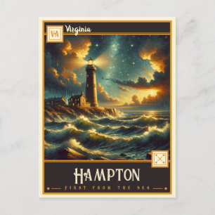 Hampton, Virginie Carte postale Vintage