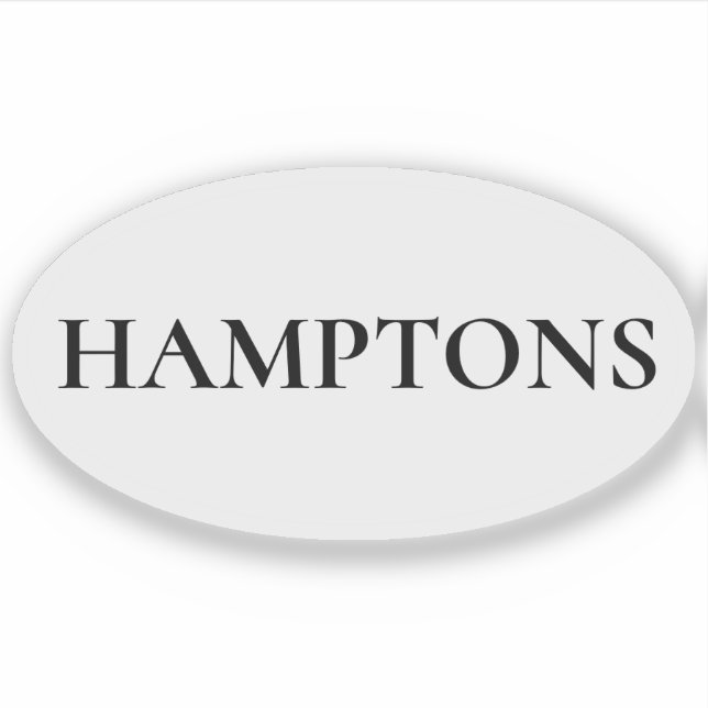 Hamptons Preppy Coastal Custom-Cut Vinyl Sticker (Devant)