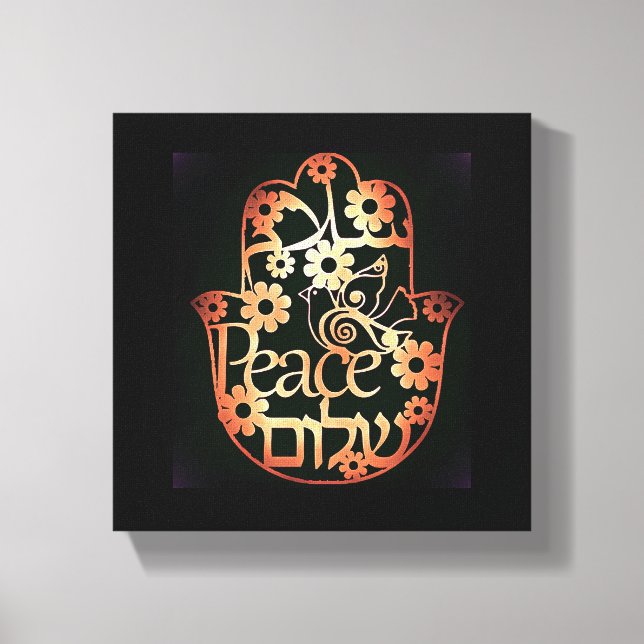 Hamsa de la paix sur une petite impression sur toi (Recto)
