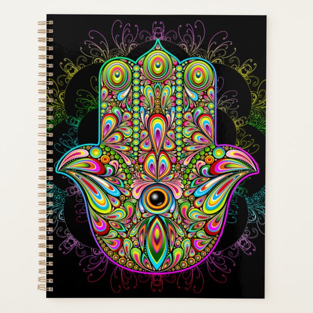 Hamsa Fatma Main Psychedelic Art (Devant)