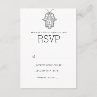 Hamsa géométrique épousant RSVP carte-gris