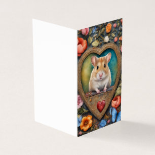 Hamster Cameo, Coeurs et Fleurs Portrait