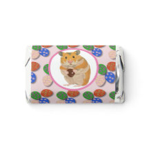 Hamster de Pâques avec oeuf au chocolat