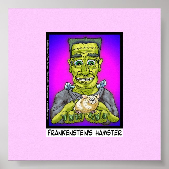 Hamster drôle de Frankenstein Impression sur toile (Devant)