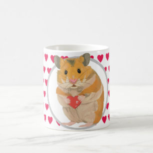 Hamster mou et Mug au café des Coeurs rouges