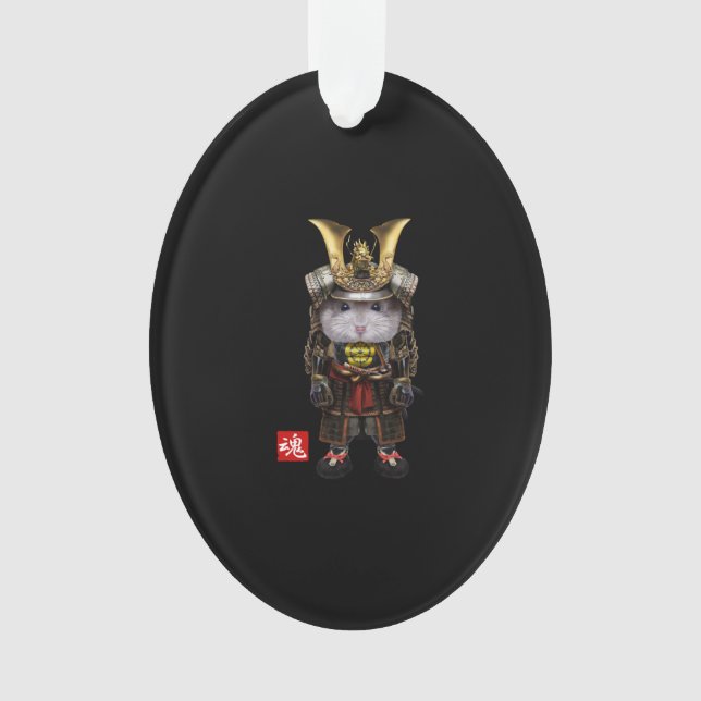 Hamster nain gris en japonais complet Samurai (devant)