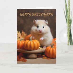 Hamster Parmi La Carte Citrouille D'Halloween