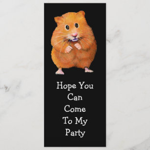 HAMSTER PARTY INVITATION : Art original