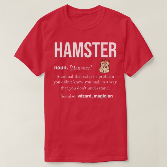 Hamster Tshirt Pet Rodent Guinée Pig Dwarf2622 (Design devant)