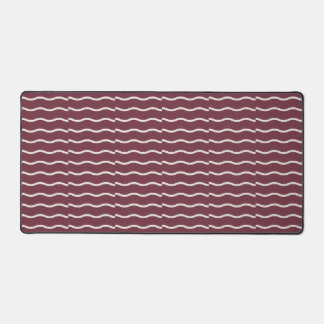 Hand-Drawn Wavy Ticking Stripe | Deep Burgundy
