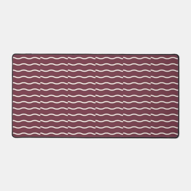 Hand-Drawn Wavy Ticking Stripe | Deep Burgundy (Recto)