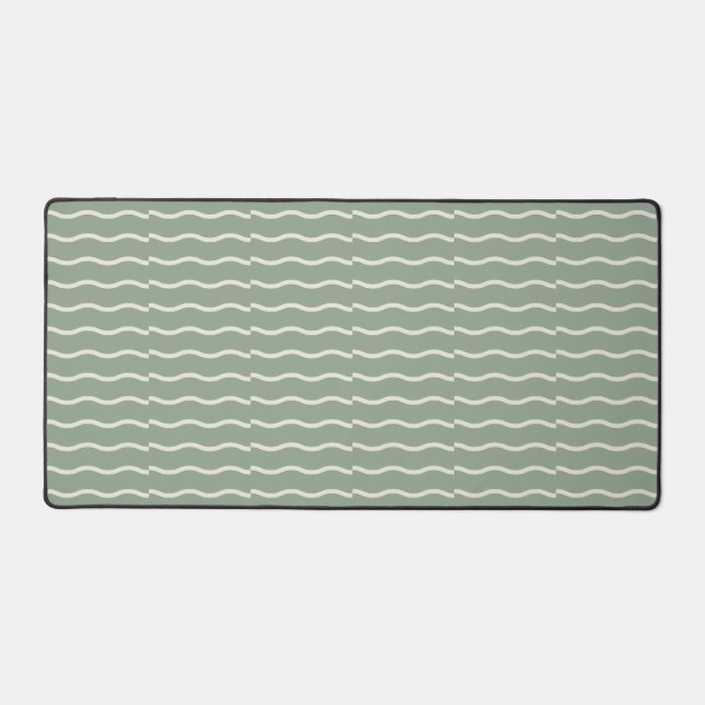 Hand-Drawn Wavy Ticking Stripe | Pale Sage (Recto)
