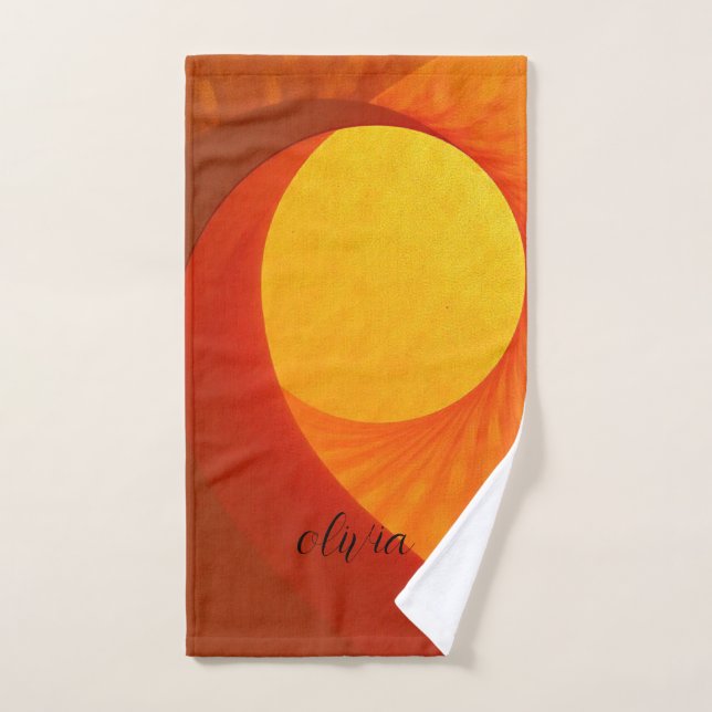 Hand Towel – Abstract Solar Geometry (Serviette à main)