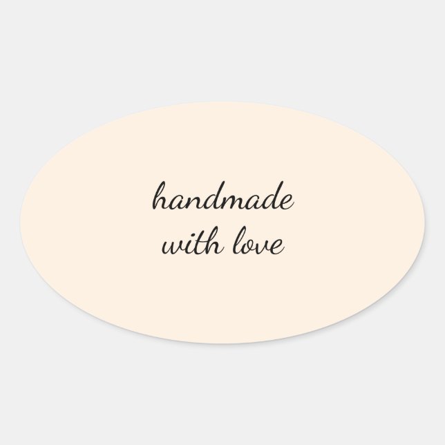 Handmade With Love Minimal Sticker – Elegant Craft (Devant)