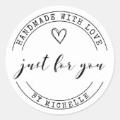 Handmade with Love ⎢ Personalized Sticker (Devant)