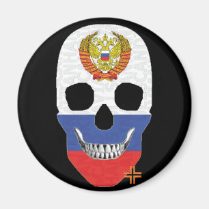 HANDSKULL Aimant rond russe B2