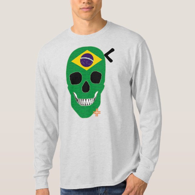 HANDSKULL Brésil long feutre T-shirt B2 (Devant)