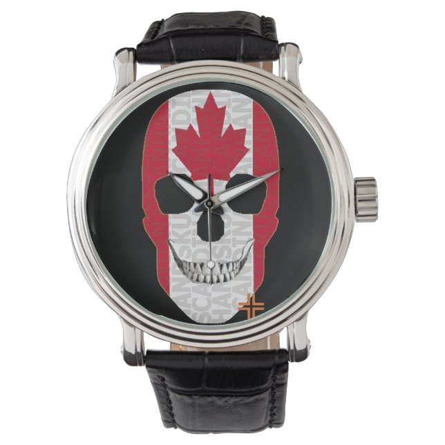 HANDSKULL Canada montre homme cuir B2 (devant)