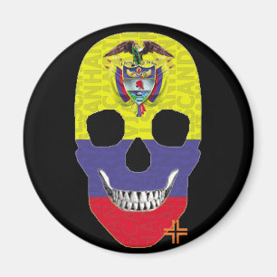 HANDSKULL Colombie aimant rond B2