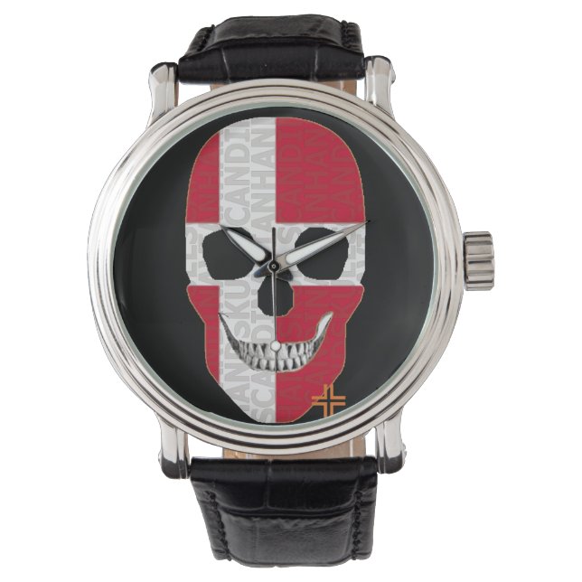 HANDSKULL Danemark montre homme cuir B2 (devant)