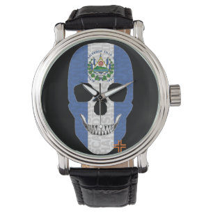 HANDSKULL El Salvador montre homme cuir B2