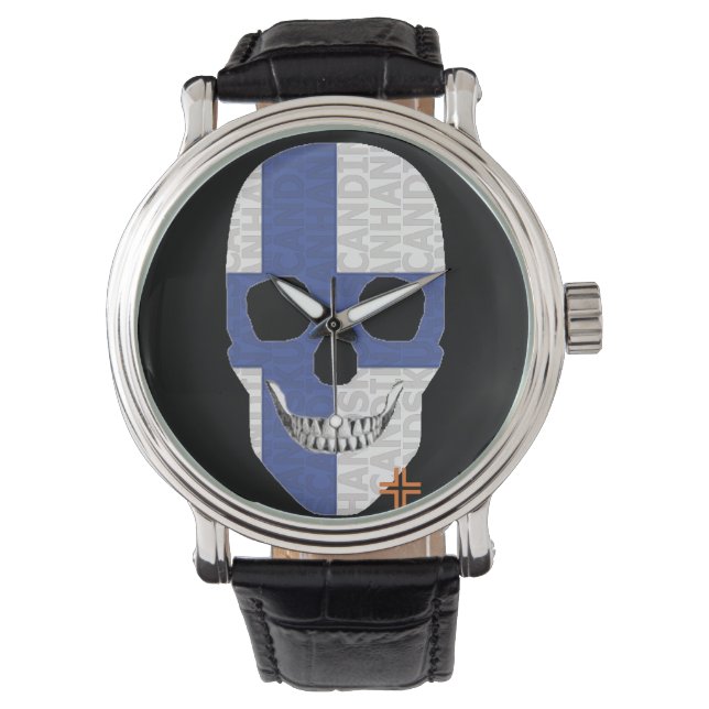 HANDSKULL Finlande montre homme cuir B2 (devant)