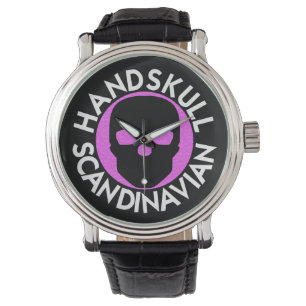 HANDSKULL LIV Hot Pink montre homme cuir P3
