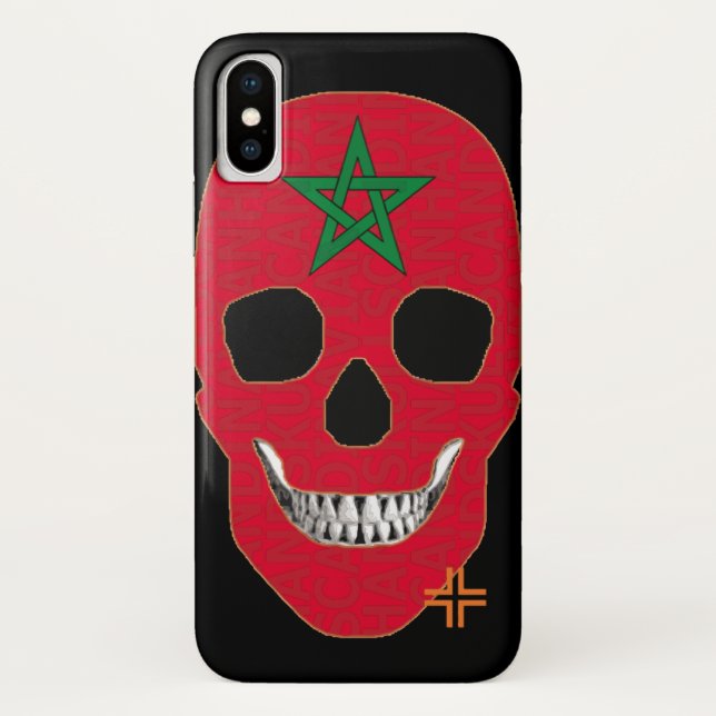 HANDSKULL Maroc coque iPhone X B2 (Dos)