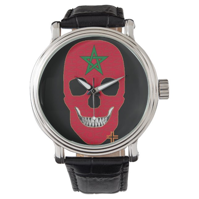 HANDSKULL Maroc montre homme cuir B2 (devant)