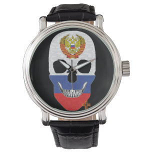 HANDSKULL, montre russe en cuir moyen B2