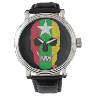 HANDSKULL Myanmar montre homme cuir B2