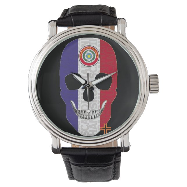 HANDSKULL Paraguay montre homme cuir B2 (devant)