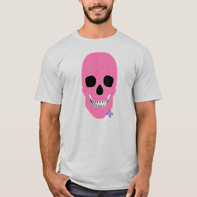 HANDSKULL Rebel T-shirt rose basique B2 (Devant)