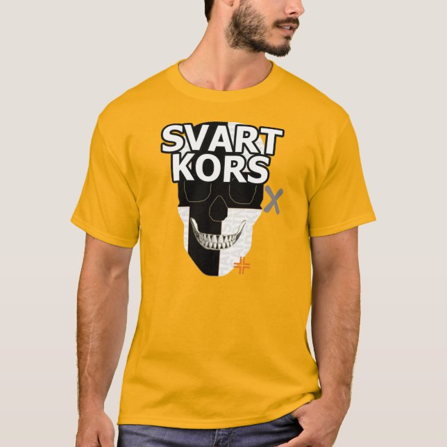 HANDSKULL Svart Kors t-shirt basique B2 (Devant)