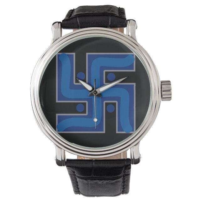 HANDSKULL Swastika Ciena montre Hindu bonne chance (devant)