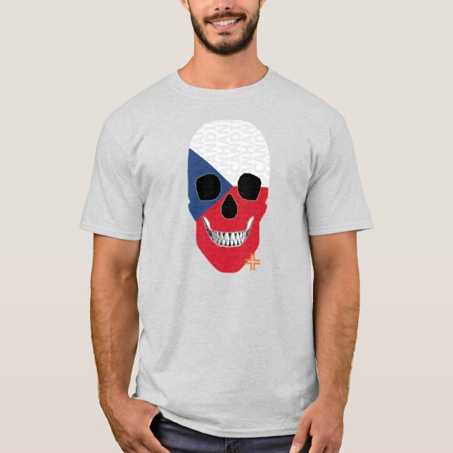 HANDSKULL T-shirt de base de la Tchécoslovaquie B2 (Devant)