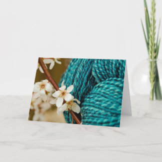 Handspun avec la prune fleurit carte