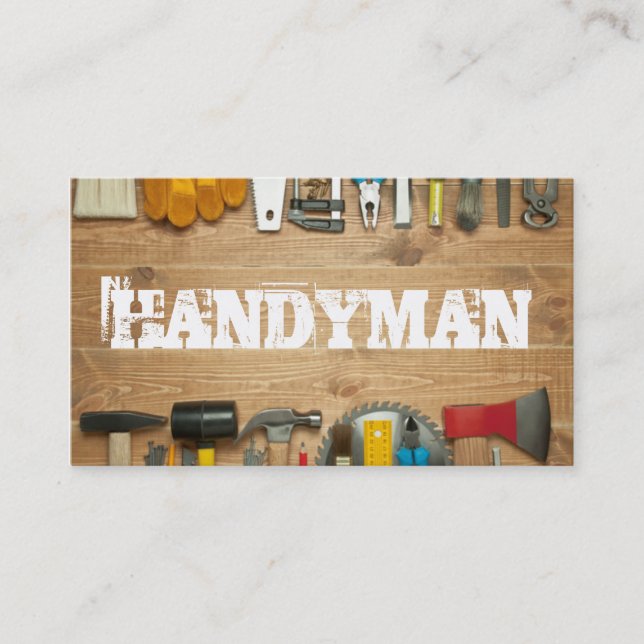 Handyman, Carte de visite de maintenance (Devant)