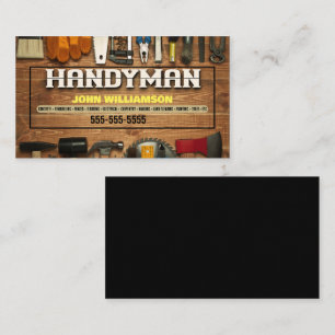 Handyman Hammer et Carte de visite des ongles