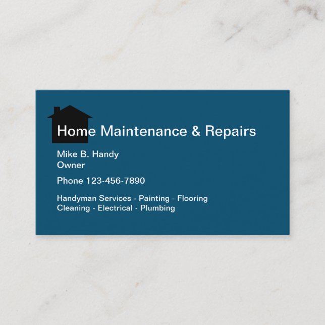 Handyman Home Repair Services Carte de visite Desi (Devant)