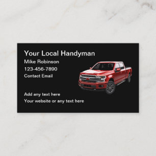 Handyman Pickup Truck Cartes de visite